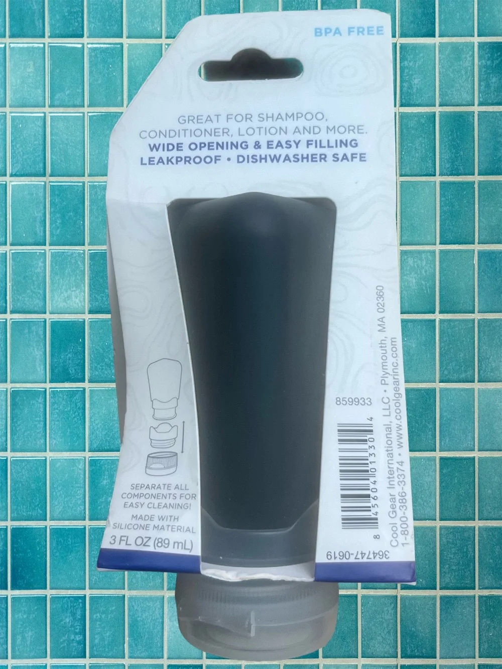 NWT Cool Gear Go-Gear 3oz Silicone Travel Tube Black
